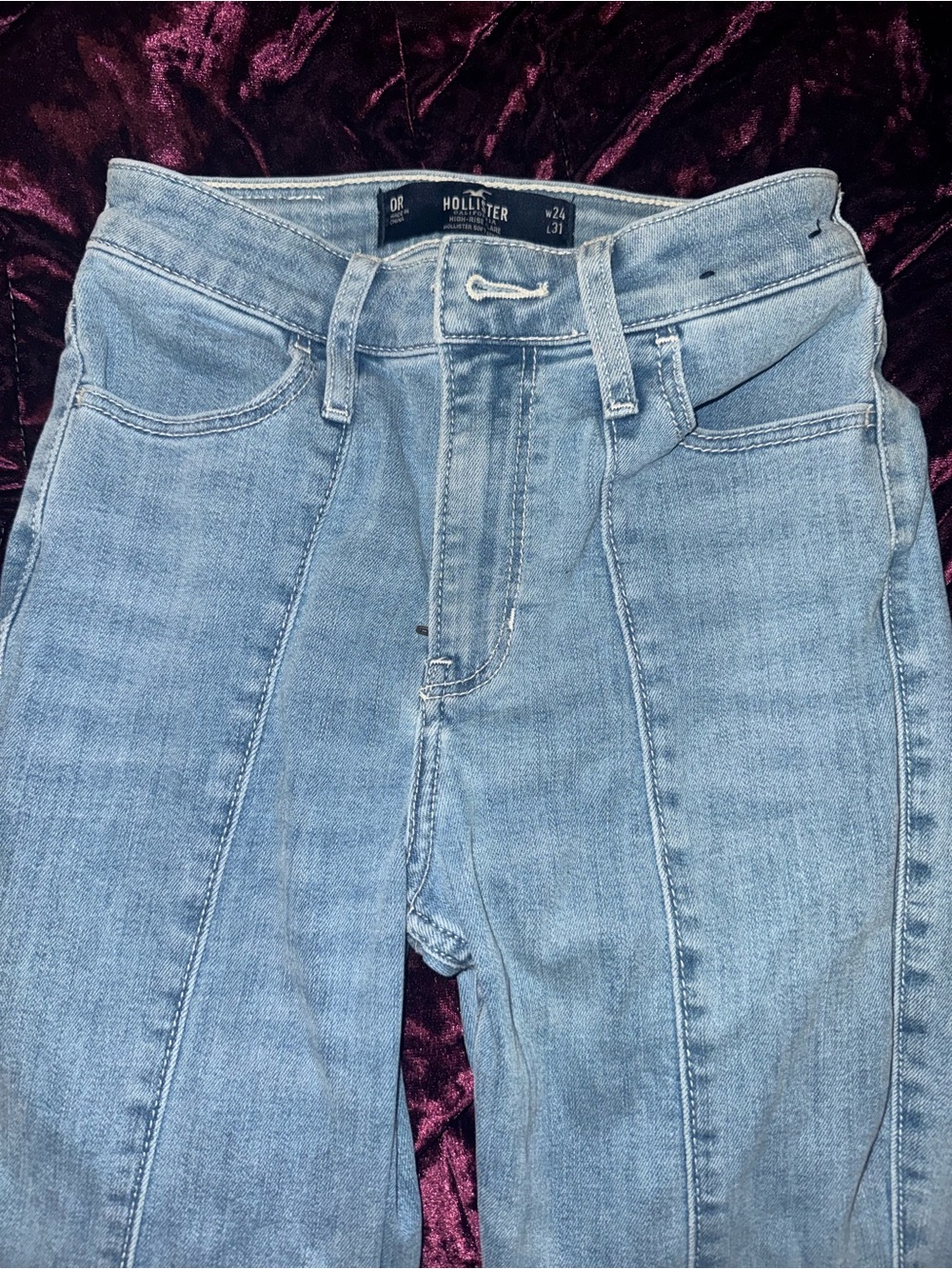 Hollister Light Wash flare High-Rise Jeans